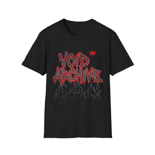 Void Archive Graphic T-Shirt — Grunge Flame Streetwear