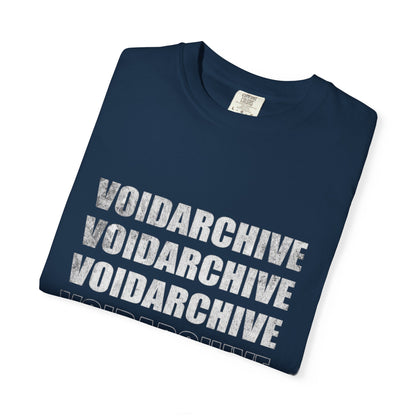 VoidArchive Graphic T-Shirt — Distressed Stacked Logo Tee