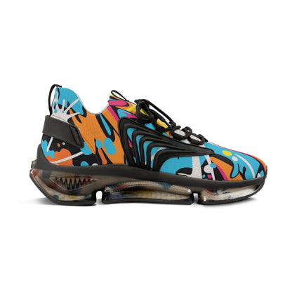 Men's Colorful Abstract Mesh Sneakers — Vibrant Lightweight Athletic Shoes