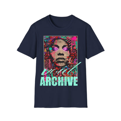 Street Art Archive T‑Shirt — Neon Portrait Graphic Tee