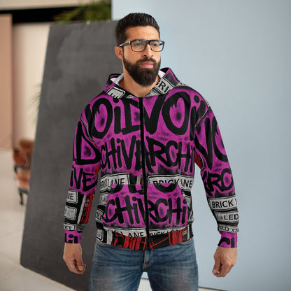 Void Archive Zip Hoodie — Graffiti Brick Lane Streetwear