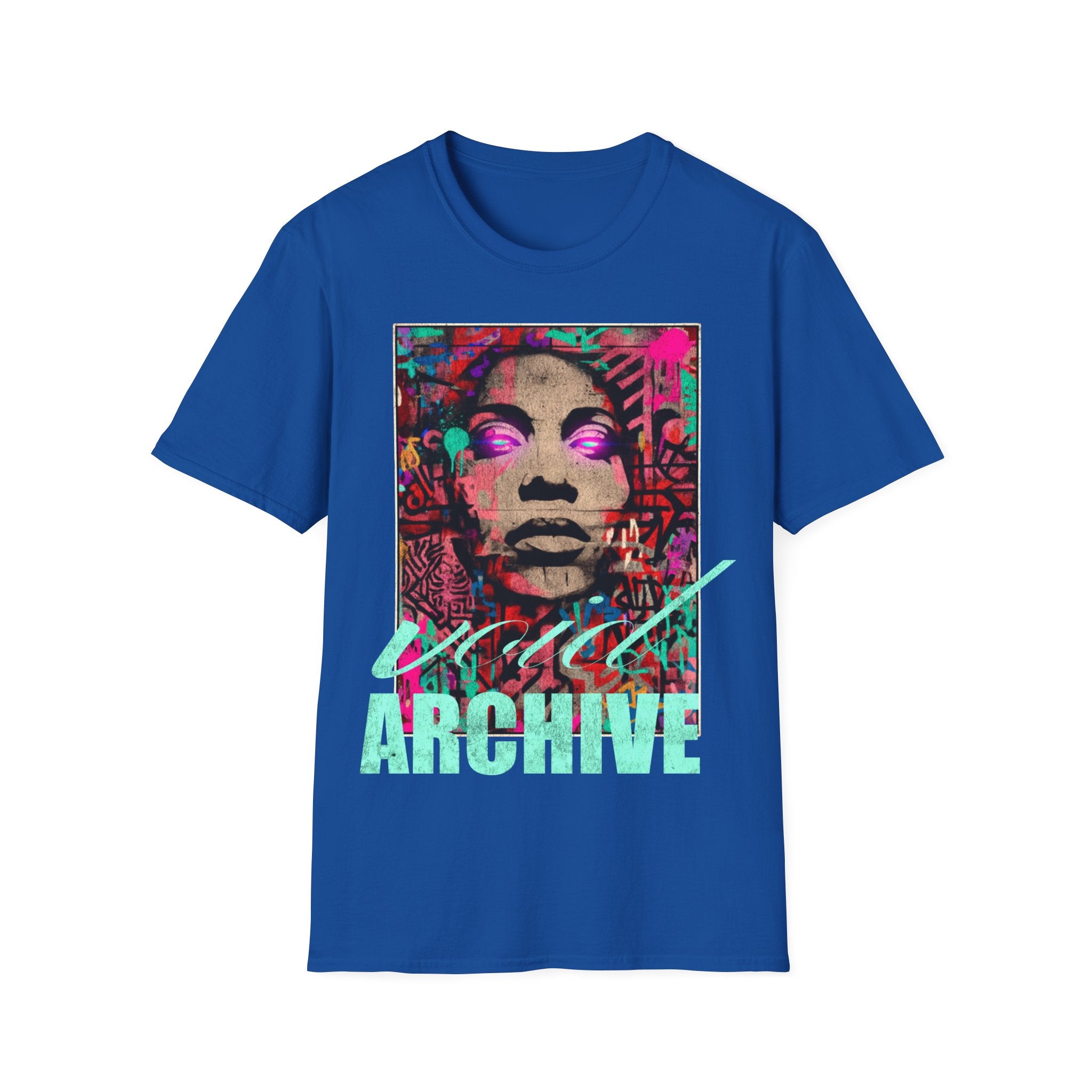 Street Art Archive T‑Shirt — Neon Portrait Graphic Tee