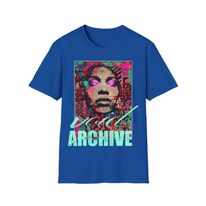 Street Art Archive T‑Shirt — Neon Portrait Graphic Tee