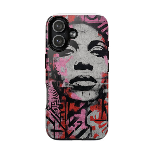 Graffiti Portrait Tough Magnetic Phone Case — Urban Street Art iPhone Cover
