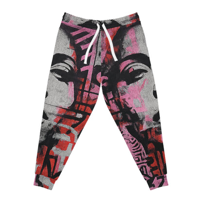 Graffiti Face Athletic Joggers — Bold Street Art Print Sweatpants