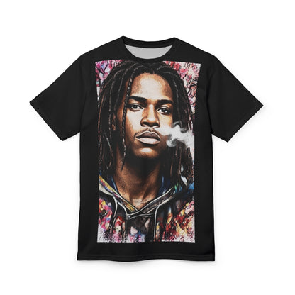Portrait Graphic Tee — Urban Dreadlocks Smoke Art Shirt