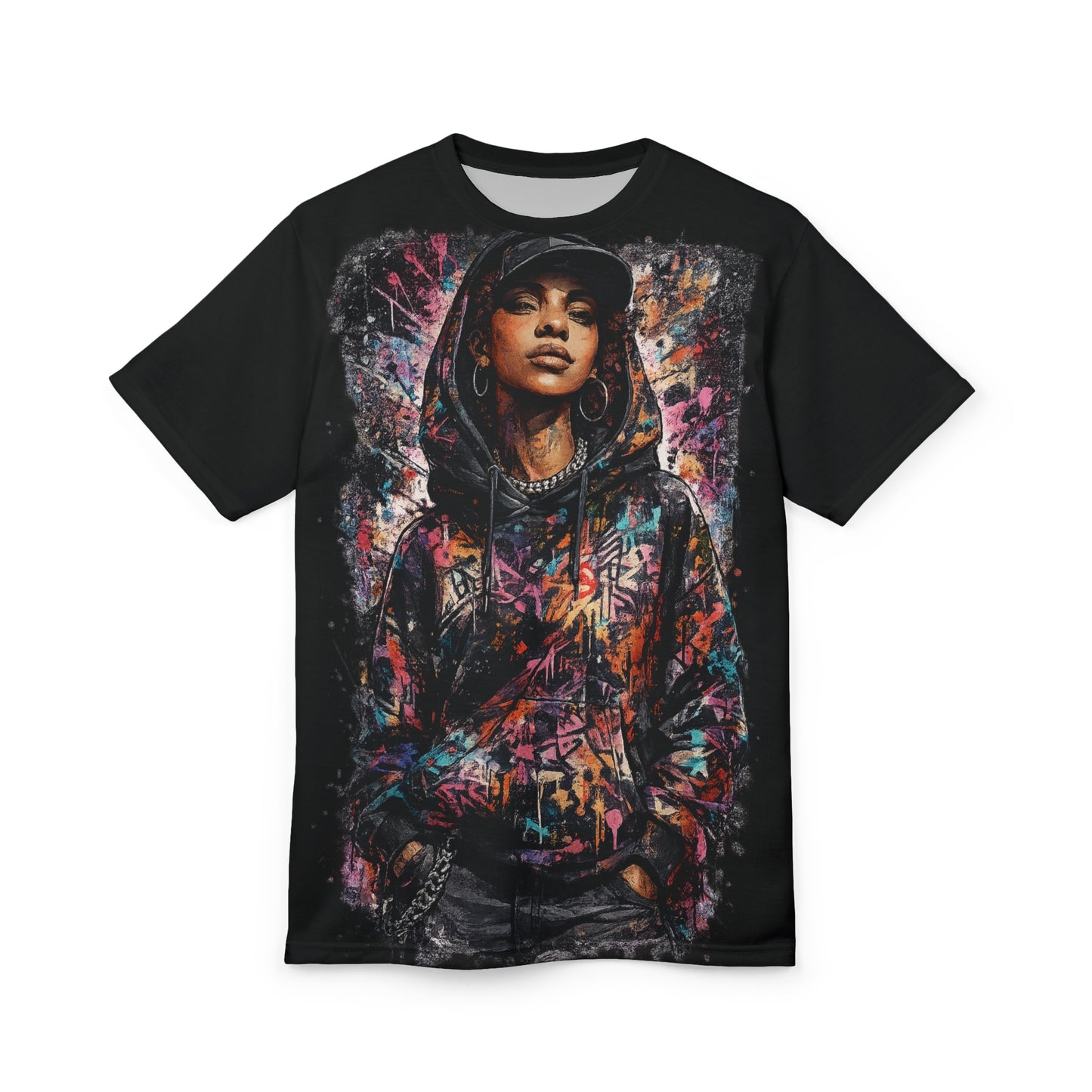 Urban Graffiti Woman All-Over Print Tee