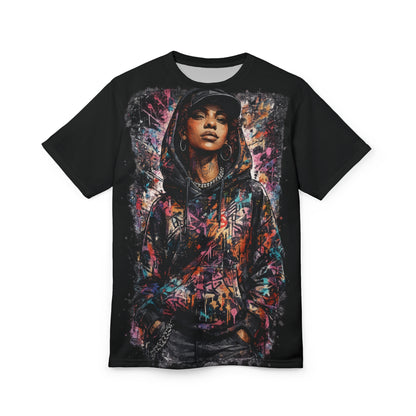 Urban Graffiti Woman All-Over Print Tee