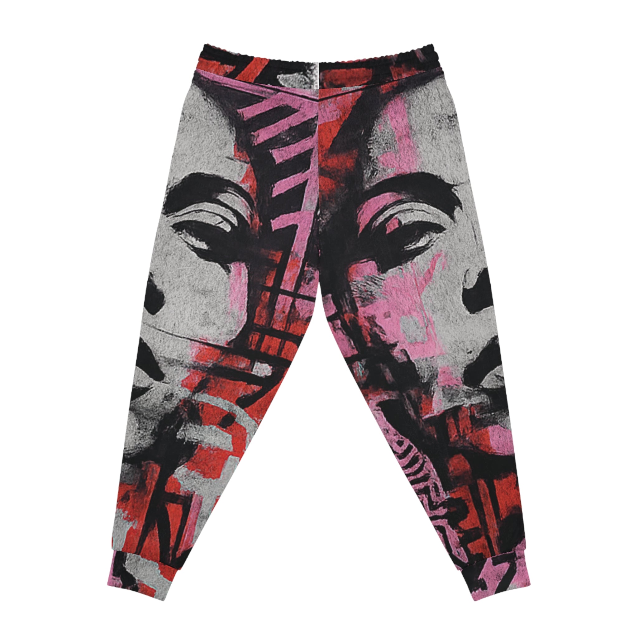 Graffiti Face Athletic Joggers — Bold Street Art Print Sweatpants