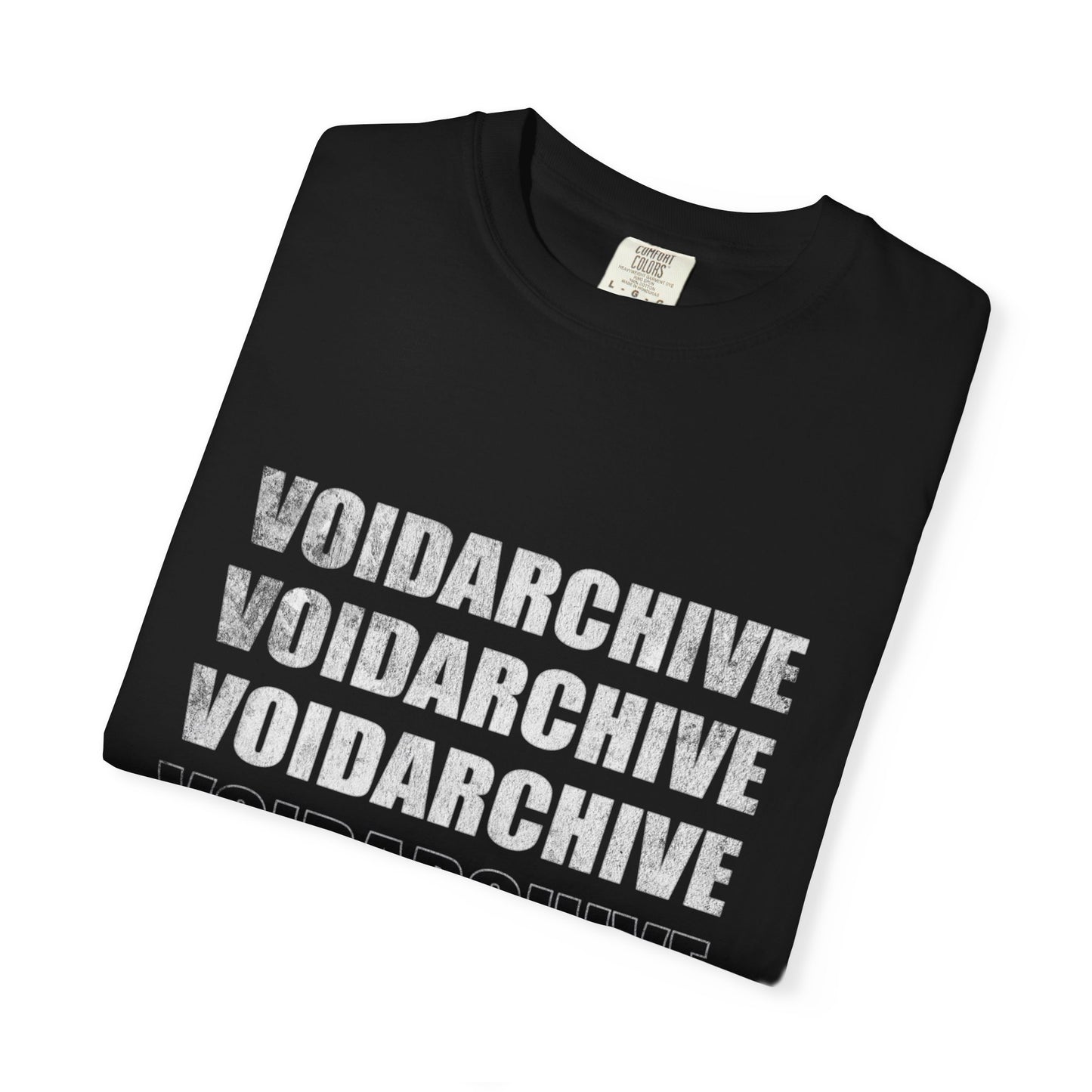 VoidArchive Graphic T-Shirt — Distressed Stacked Logo Tee