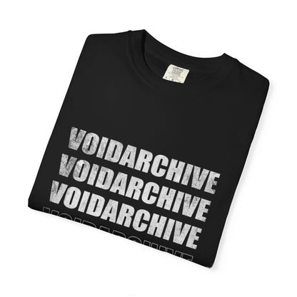 VoidArchive Graphic T-Shirt — Distressed Stacked Logo Tee
