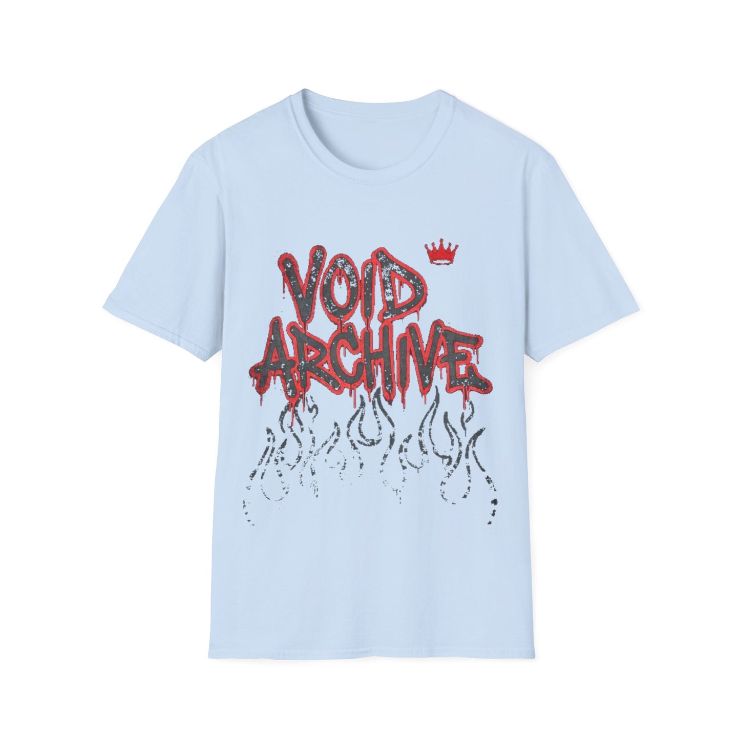 Void Archive Graphic T-Shirt — Grunge Flame Streetwear