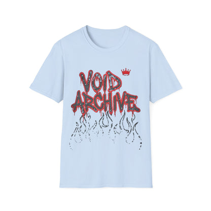 Void Archive Graphic T-Shirt — Grunge Flame Streetwear