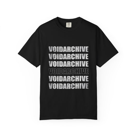 VoidArchive Graphic T-Shirt — Distressed Stacked Logo Tee