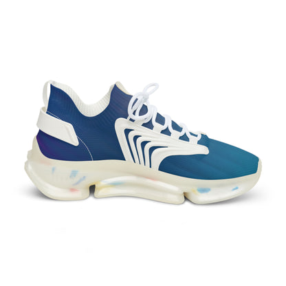Men's Blue Gradient Mesh Sneakers — Lightweight Athletic Running Shoes