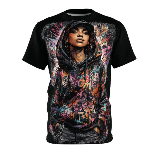 Urban Graffiti Woman All-Over Print Tee