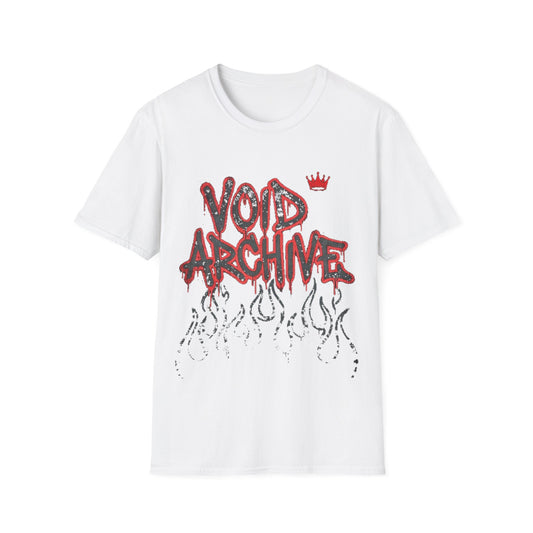 Void Archive Graphic T-Shirt — Grunge Flame Streetwear