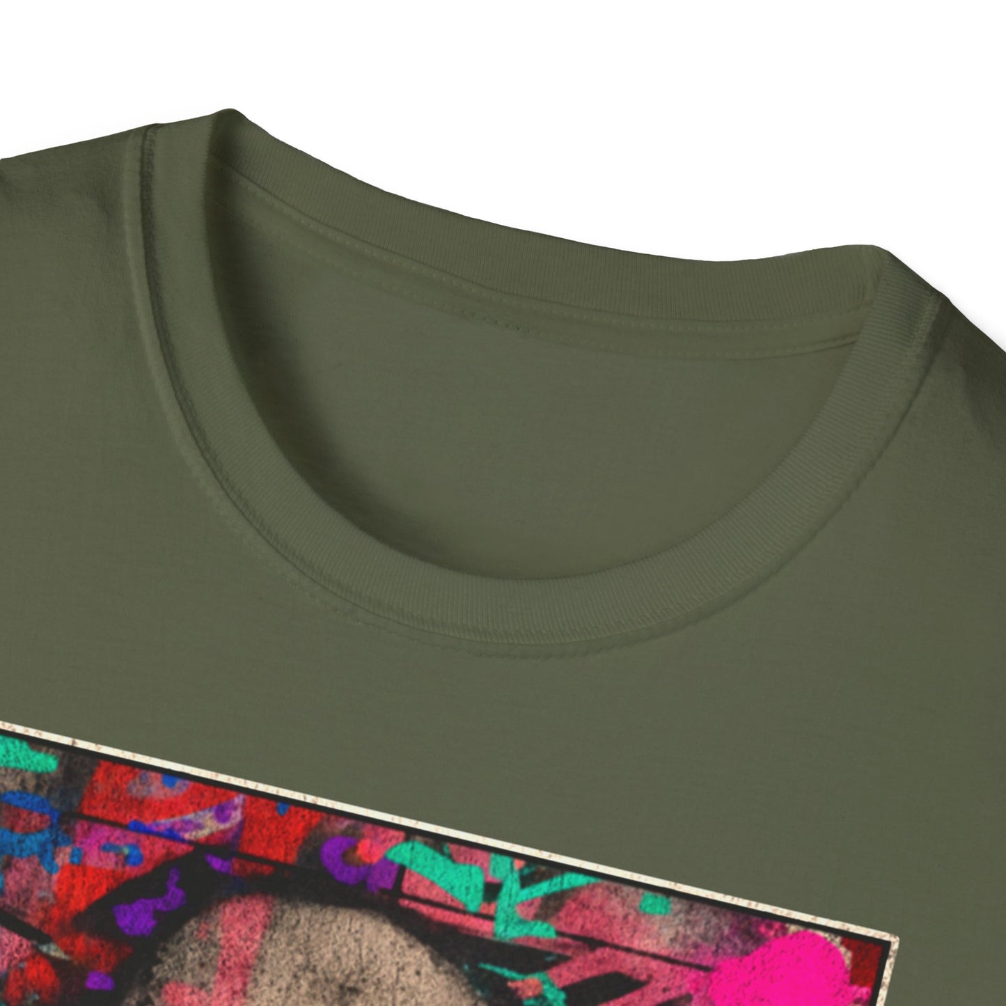 Street Art Archive T‑Shirt — Neon Portrait Graphic Tee