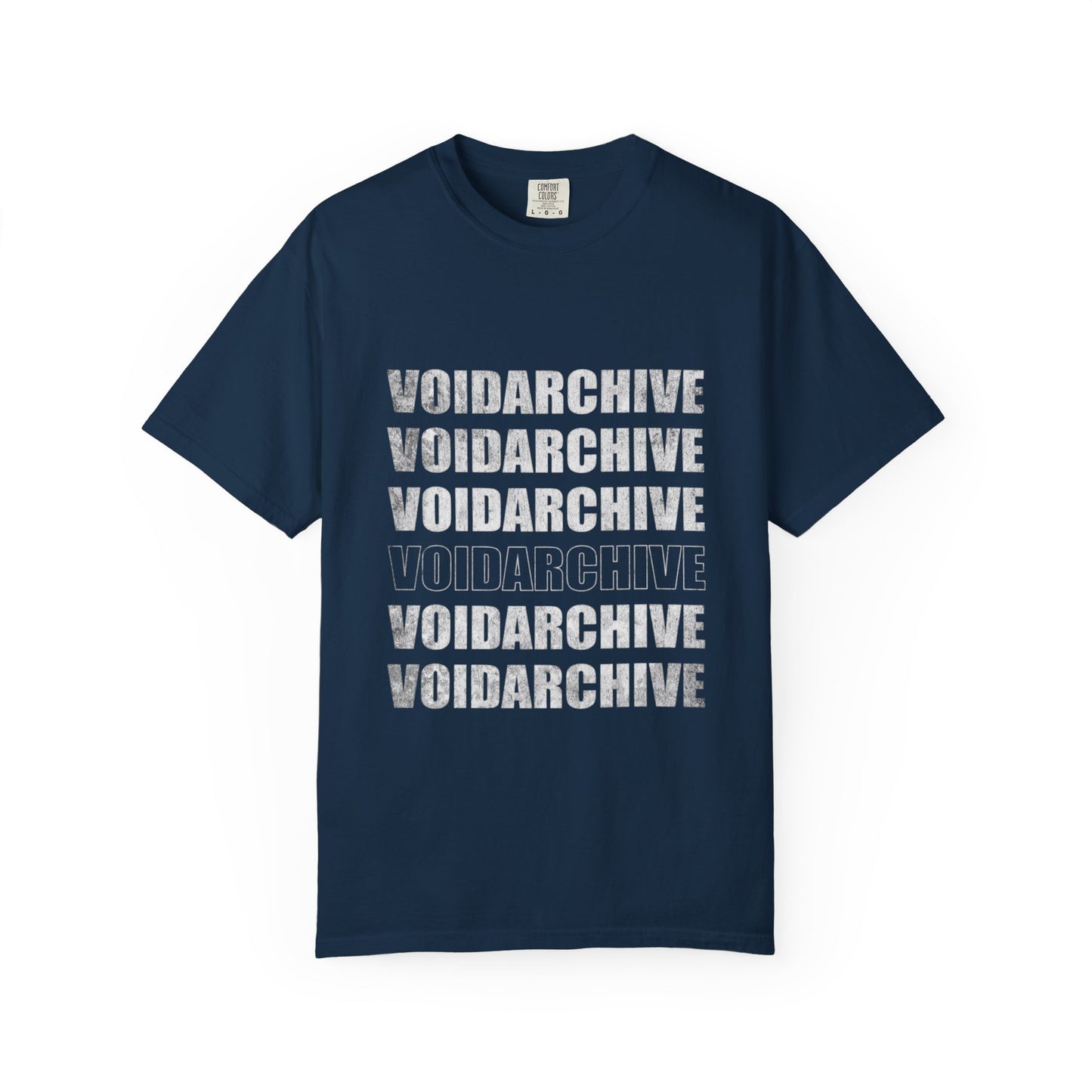 VoidArchive Graphic T-Shirt — Distressed Stacked Logo Tee