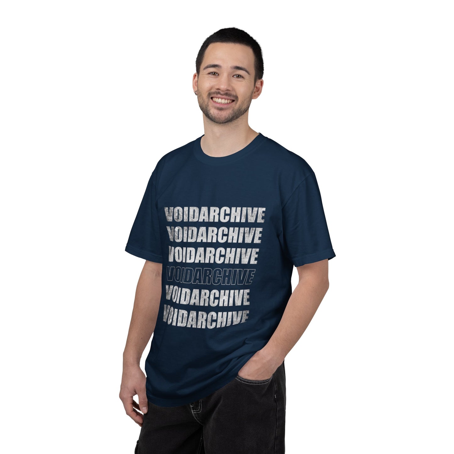VoidArchive Graphic T-Shirt — Distressed Stacked Logo Tee