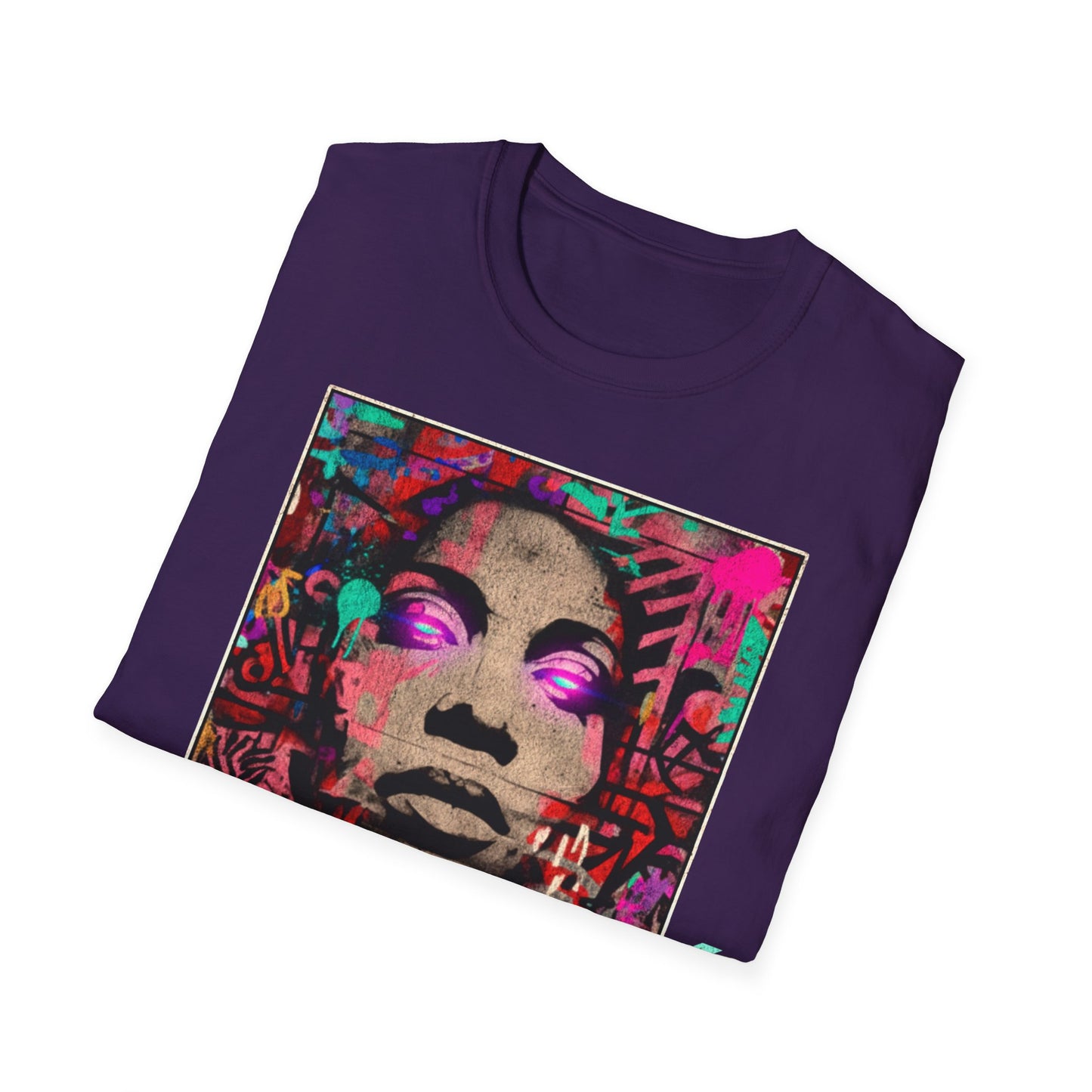 Street Art Archive T‑Shirt — Neon Portrait Graphic Tee