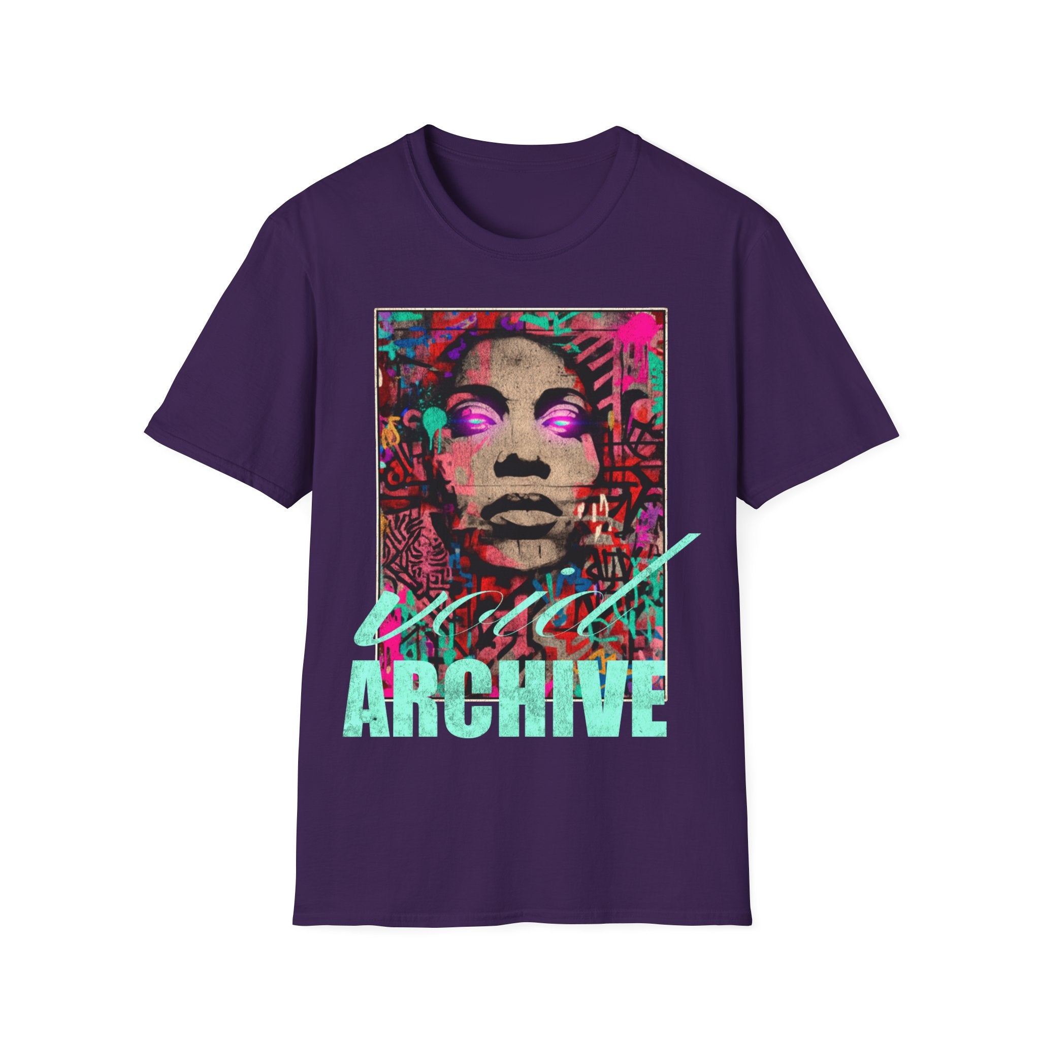 Street Art Archive T‑Shirt — Neon Portrait Graphic Tee