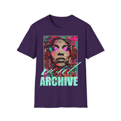 Street Art Archive T‑Shirt — Neon Portrait Graphic Tee