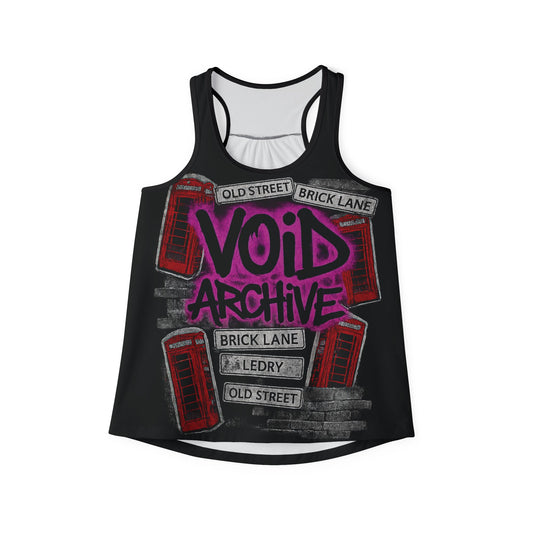 Void Archive Graffiti Tank Top — Brick Lane Street Art Women's Racerback