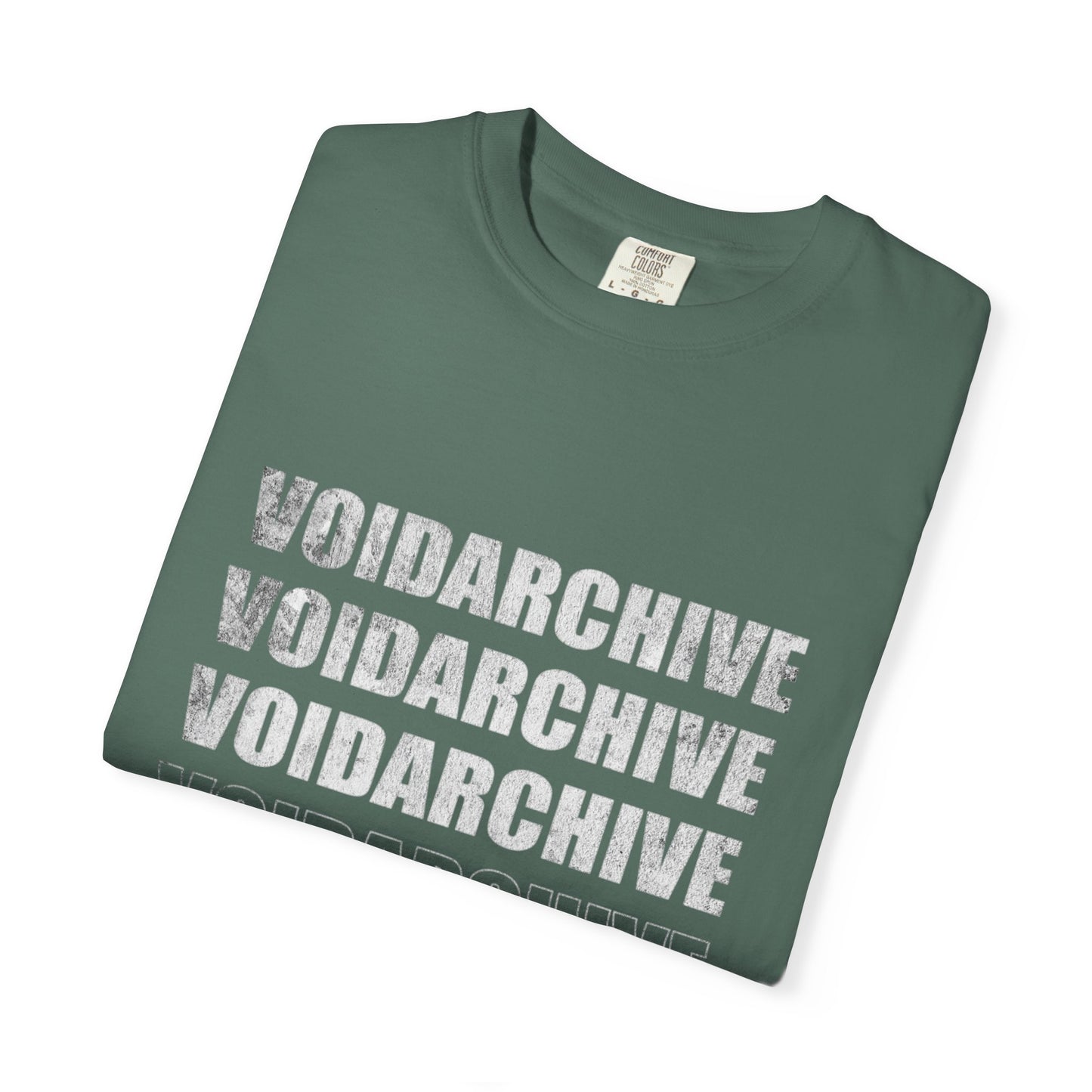 VoidArchive Graphic T-Shirt — Distressed Stacked Logo Tee