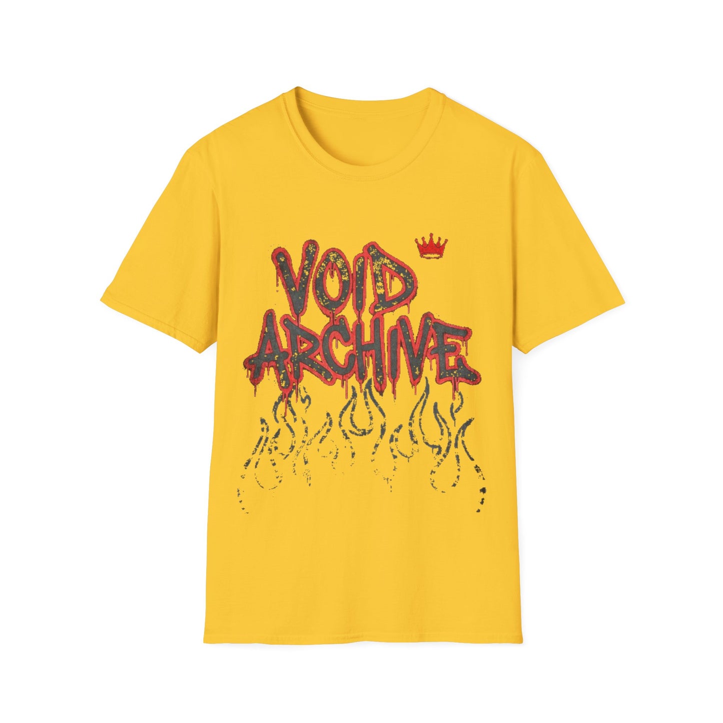 Void Archive Graphic T-Shirt — Grunge Flame Streetwear
