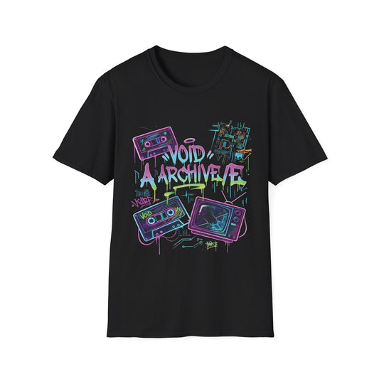 Retro Cassette 'Avoid Archive' Graphic T-Shirt