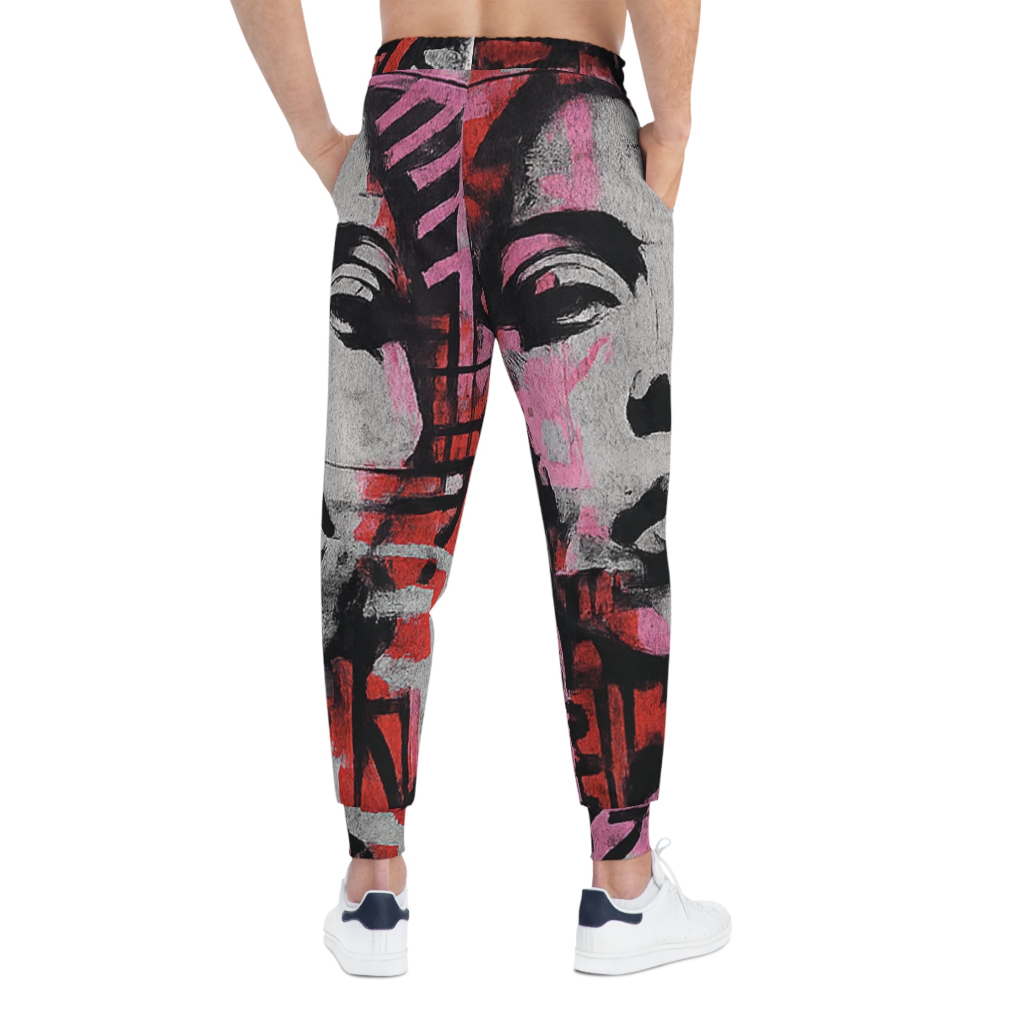 Graffiti Face Athletic Joggers — Bold Street Art Print Sweatpants
