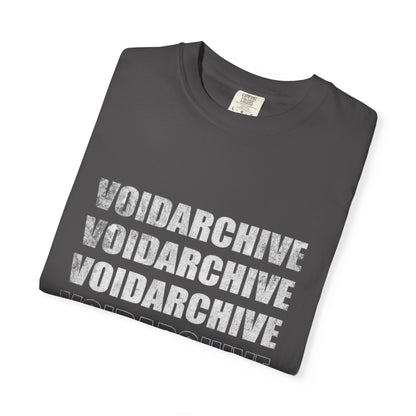 VoidArchive Graphic T-Shirt — Distressed Stacked Logo Tee